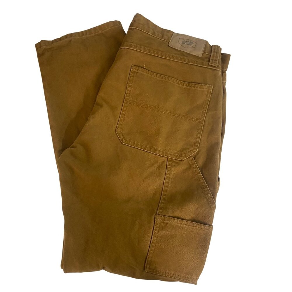 Berkley Jensen Carpenter Pants Mens Size 36x32 Brown‎ Cotton Utility